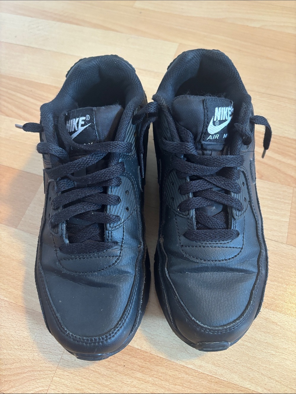 Nike Black Leather Low-Top Sneakers